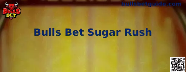 Interface ilustrativa do jogo Bulls Bet Sugar Rush com símbolos de doces em uma grade
